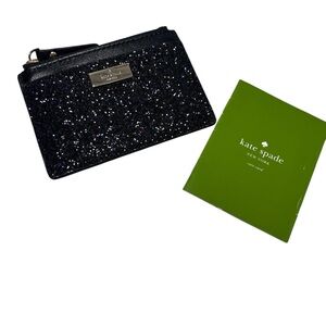 Kate Spade Black, Pink, and Navy Blue  Glitter Wristlet NWOT!